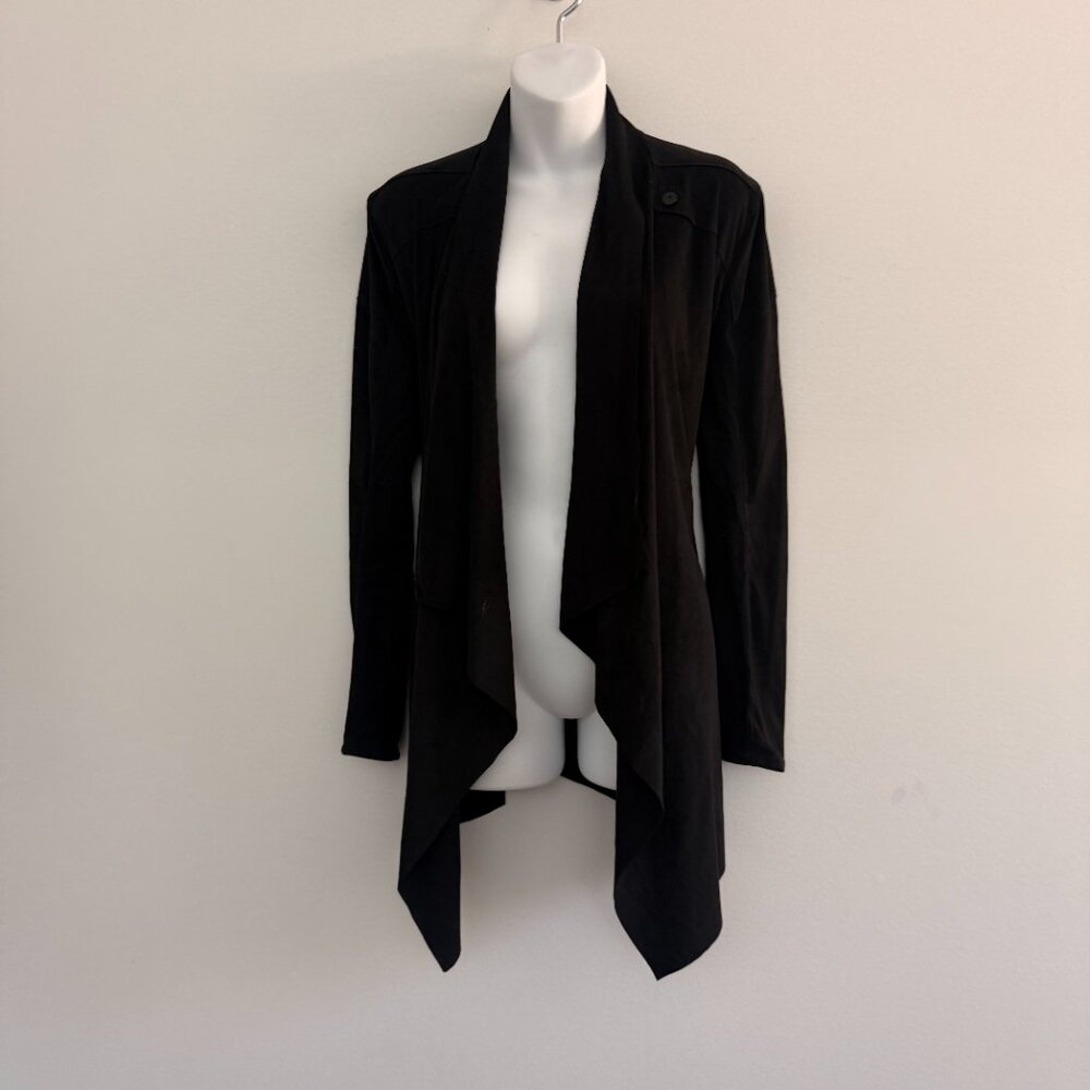 BLANKNYC Black Convertible Drape Jacket | Magnetic Cowl Neck Size M - Picture 4 of 14